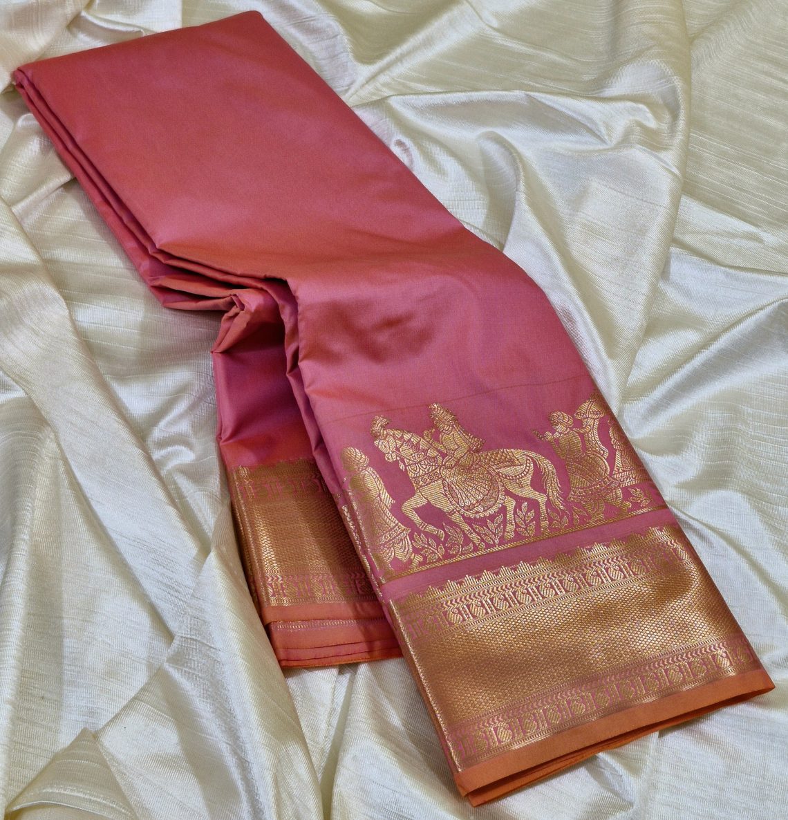 Kanchi Butta Saree Pastel Pink