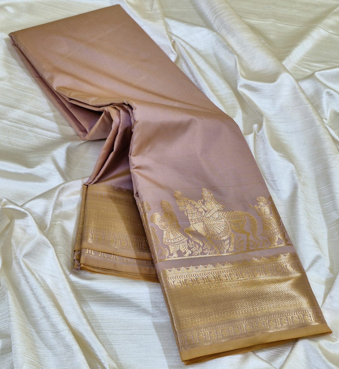 Kanchi Butta Saree Peach