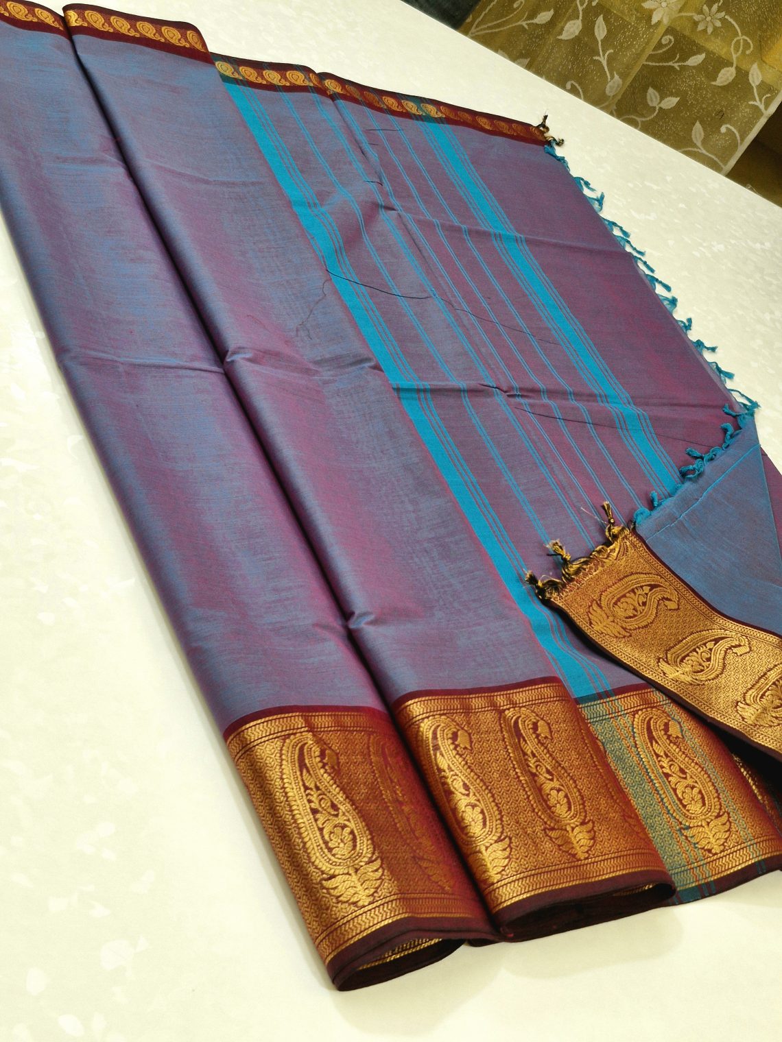 Kanchi Cotton Sarees Peacock