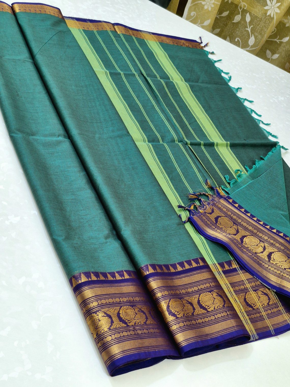 Kanchi Cotton Sarees Saphire