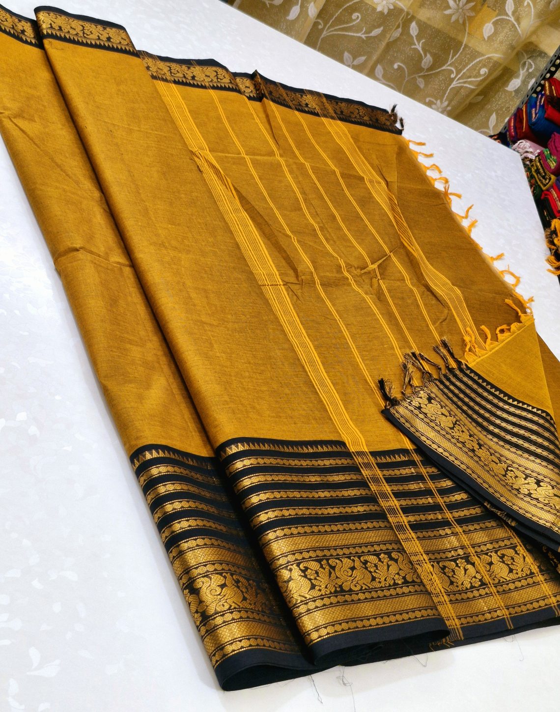 Kanchi Cotton Sarees Mustards