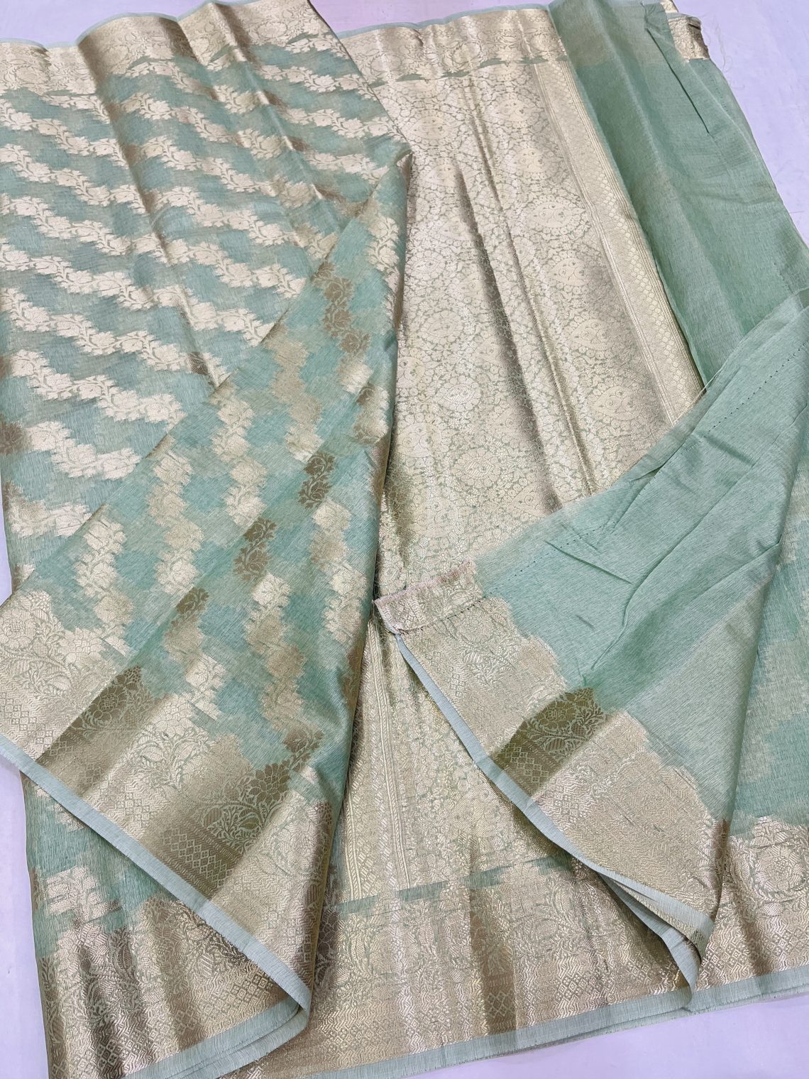 Party Wear Grey Cotton Saree