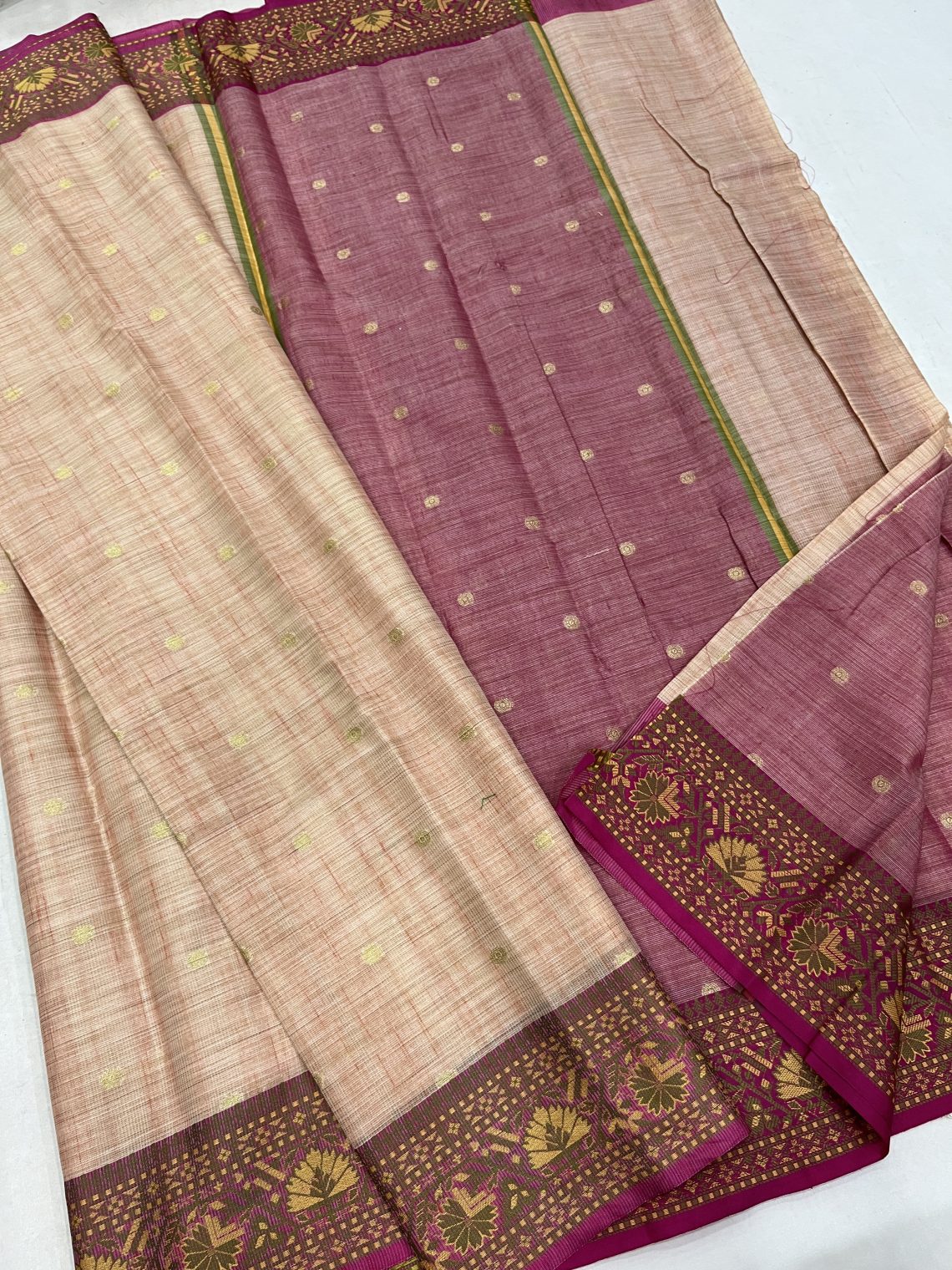Daily Wear Pastel Sandal Cotton Saree